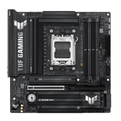 ASUS TUF GAMING B850M-PLUS (Socket AM5, mATX, 4xDDR5(256GB), DP/HDMI, 1xPCIe 5.0x16/1xPCIe 4.0x1, 1xLAN (2.5GbE), 4xSATA 6Gb/s, 3xM.2, 1xType-C, 7xUSB 3.2, 4xUSB 2.0)