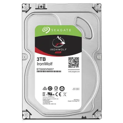 Жесткий диск Seagate Original SATA-III 3Tb ST3000VN007 NAS Ironwolf (5900rpm) 64Mb 3.5"