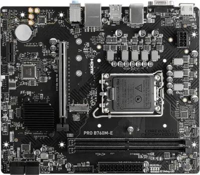 MSI PRO B760M-E {LGA 1700,2xDDR5  Intel B760, mATX} RTL