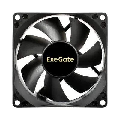 Exegate EX297043RUS Вентилятор 12В DC ExeGate ExtraSilent ES08025S3P (80x80x25 мм, Sleeve bearing (подшипник скольжения), 3pin, 2100RPM, 21dBA)