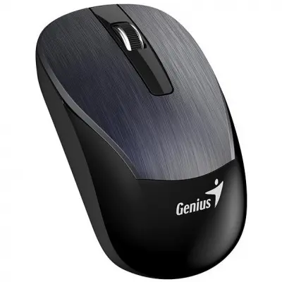 Genius Мышь ECO-8015 Iron Gray { шероховатое металлическое покрытие, оптическая, 800/1200/1600 dpi, радио 2,4 Ггц, аккумулятор, USB}  [31030005402/31030011412]