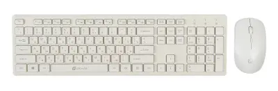 Клавиатура + мышь Оклик 240M клав:белый мышь:белый USB беспроводная slim Multimedia (1091258)