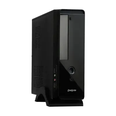 Exegate EX268701RUS Корпус MiniITX Exegate MI-209 Black, miniITX/mATX, , 2*USB, Audio