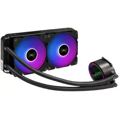Exegate EX298224RUS Комплект водяного охлаждения ExeGate BlackWater-240V3.PWM.ARGB (3 PIN 5V ADDRESSABLE RGB подсветка, LGA2066/2011/1366/1150/1151/1155/1156/1200/1700/1851/AM4/AM5/FM1/FM2/FM2+/AM2/AM