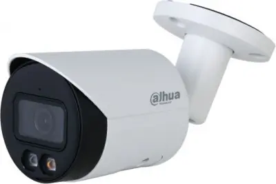 DAHUA DH-IPC-HFW2449SP-S-IL-0280B Уличная цилиндрическая IP-видеокамера SmartDualLight 4Мп, 1/2.9” CMOS, объектив 2.8мм, видеоаналитика, микрофон, ИК 30м, LED 30м, IP67, металл