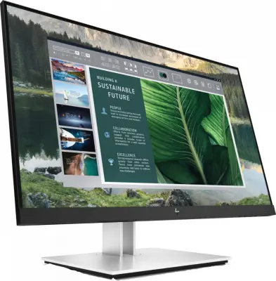 Монитор HP 23.8" E24u G4 серебристый/черный IPS 16:9 HDMI HAS Pivot 250cd 178гр/178гр 1920x1080 DisplayPort FHD USB 6.3кг