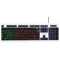 Гарнизон Клавиатура GK-110L, подсветка, USB, черный/белый