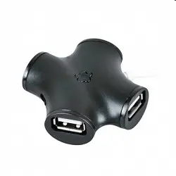CBR CH-100 Black, USB-концентратор  4 порта, USB 2.0