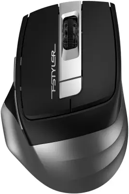 Мышь A4Tech Fstyler FB35S серый/черный оптическая 2000dpi беспров. BT/Radio USB для ноутбука 5but (FB35S USB SMOKY GREY)