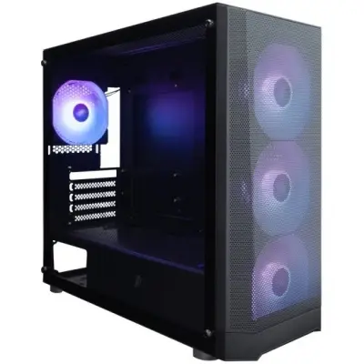 1STPLAYER FD5-M ARGB Black / mATX / 4x120mm ARGB fans / FD5-M-BK-4F2(AP)