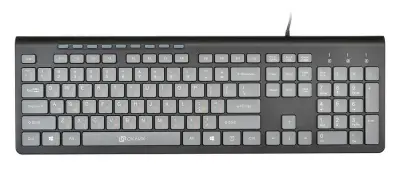 Клавиатура Оклик 480M черный/серый USB slim Multimedia (1067199)