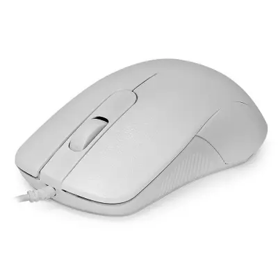 CBR CM 105 White, Мышь проводная, оптическая, USB, 1200 dpi, 3 кнопки и колесо прокрутки, длина кабеля 1,8 м, цвет белый