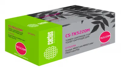 Картридж лазерный Cactus CS-TK5220M TK-5220M пурпурный (1200стр.) для Kyocera Ecosys M5521cdn/M5521cdw/P5021cdn/P5021cdw