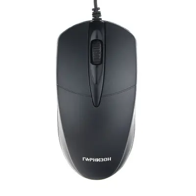 Гарнизон Мышь GM-220, USB, чип- Х, черный,1000 DPI, 2кн.+колесо-кнопка