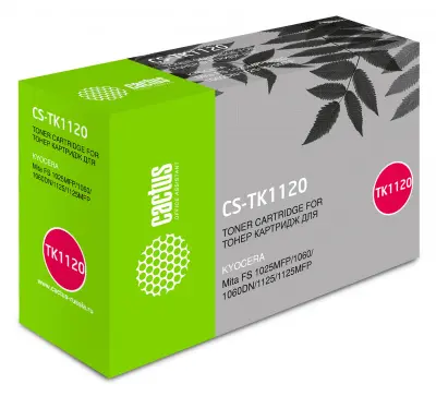 Картридж лазерный Cactus CS-TK1120 TK-1120 черный (3000стр.) для Kyocera FS 1025MFP/1060/1060DN/1125/1125MFP