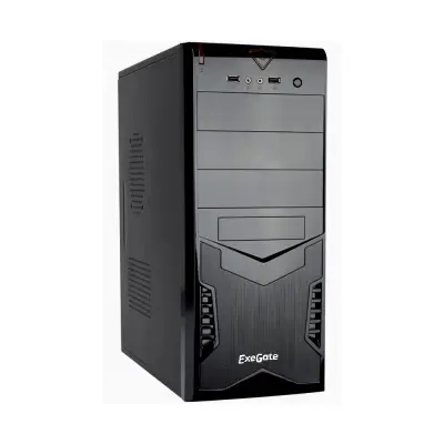 Exegate EX261449RUS Корпус Miditower CP-601 Black, ATX, , 2*USB, Audio