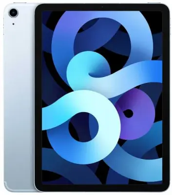 Планшет Apple iPad Air 2020 MYH02RU/A A14 Bionic 2.99 6С ROM64Gb 10.9" IPS 2360x1640 3G 4G iOS голубое небо 12Mpix 7Mpix BT WiFi Touch EDGE 10hr