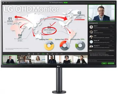 Монитор LG 31.5" 32QP880-B черный IPS LED 16:9 HDMI M/M матовая HAS Piv 350cd 178гр/178гр 2560x1440 DP WQ USB 11кг