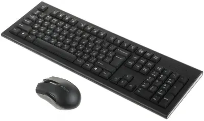 Комплект (клавиатура+мышь) A4TECH 3000NS, USB, беспроводной, черный