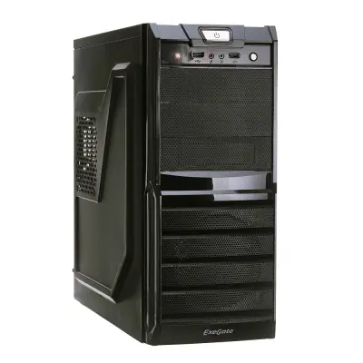 Exegate EX272721RUS Корпус MiditowerXP-329 Black, ATX, , 2*USB, Audio