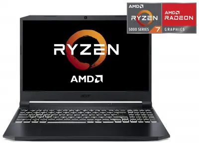 Ноутбук Acer Nitro 5 AN515-45-R2J4 Ryzen 7 5800H 8Gb SSD512Gb NVIDIA GeForce RTX 3060 6Gb 15.6" IPS FHD (1920x1080) Windows 10 Home black WiFi BT Cam