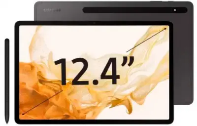 Планшет Samsung Galaxy Tab S8+ SM-X806 Snapdragon 898 2.99 8C RAM8Gb ROM128Gb 12.4" Super AMOLED 2800x1752 3G 4G Android 12 серый 13Mpix 12Mpix BT GPS WiFi Touch microSD 1Tb 10090mAh 8hr