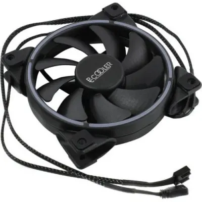 PCCooler CORONA FRGB (3 in 1) Вентилятор PCCooler CORONA FRGB KIT (3 IN 1) 120x120x25 мм (PWM, Addressable, RGB контроллер, 20шт./кор, пит. от мат.платы и БП, 1000-1800 об/мин) Retail