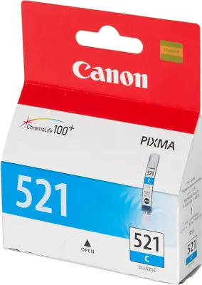 Картридж струйный Canon CLI-521C 2934B004/001 голубой для Canon iP3600/4600/MP540/620/630/980