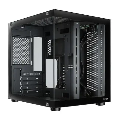 Ginzzu V100 закаленное стекло 1*USB 3.0,1*USB 2.0, AU mATX