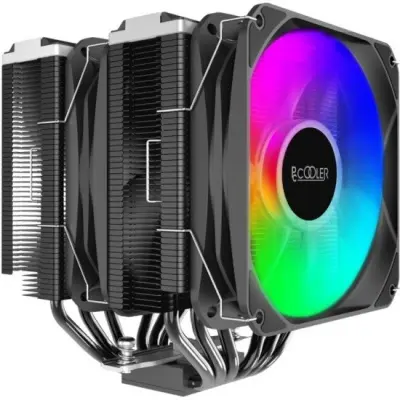 PCCooler Paladin S9 B  {S115X/1200/1700/20XX /AM4 (TDP 250W, 2x120mm ARGB PWM FAN, медная база, 6 тепловых трубок 6мм, 800-1800RPM, 10-28.6dBa)}