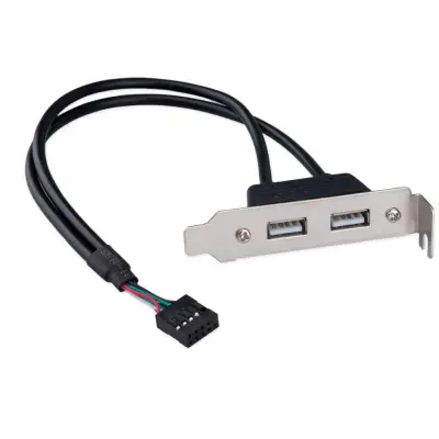 Cablexpert Планка на заднюю панель низкопрофильная, 1 порт COM/RS-232/DB9-M (CCUSBRECEPTACLE-LP)