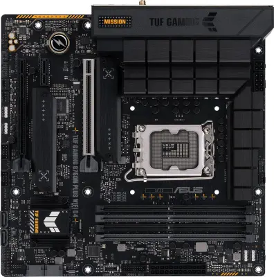 Материнская плата Asus TUF GAMING B760M-PLUS WIFI D4 Soc-1700 Intel B760 4xDDR4 mATX AC`97 8ch(7.1) 2.5Gg RAID+HDMI+DP