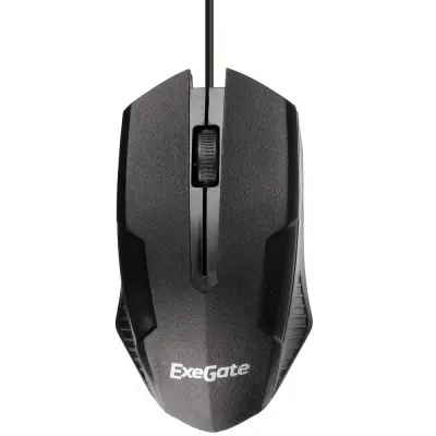 Exegate EX279944RUS Мышь Exegate SH-9025L2 <black, optical,  3btn/scroll, 1000dpi, USB, шнур 2,2м>, Color box