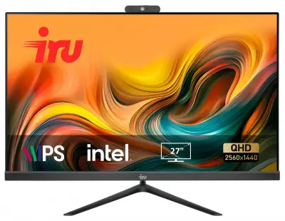 Моноблок IRU Office 27IH5P2K 27" QHD i5 11400 (2.6) 16Gb SSD512Gb UHDG 730 CR Free DOS GbitEth WiFi BT 120W Cam черный 2560x1440