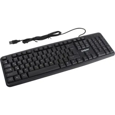 Exegate EX279938RUS Клавиатура Exegate LY-331L2, <USB, шнур 2,2м, черная,  104кл, Enter большой>, Color box