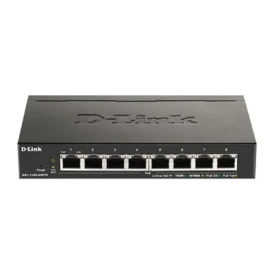 Коммутатор D-Link DGS-1100-08PV2/A4A (L2) 8x1Гбит/с 8PoE 64W настраиваемый
