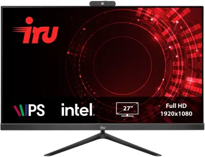Моноблок IRU Office 27IH5P 27" Full HD i5 11400 (2.6) 8Gb SSD512Gb UHDG 730 Free DOS GbitEth WiFi BT 120W Cam черный 1920x1080