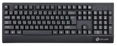 Клавиатура Оклик 115M черный USB (подставка для запястий) (1678098)