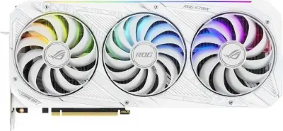 Видеокарта Asus PCI-E 4.0 ROG-STRIX-RTX3080-O10G-WHITE-V2 LHR NVIDIA GeForce RTX 3080 10240Mb 320 GDDR6X 1905/19000 HDMIx2 DPx3 HDCP Ret