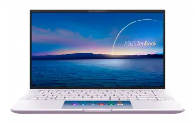 Ноутбук Asus Zenbook UX435EG-K9207T Core i5 1135G7 8Gb SSD512Gb NVIDIA GeForce MX450 2Gb 14" IPS FHD (1920x1080) Windows 10 Home lt.violet WiFi BT Cam Bag