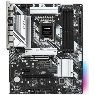 Материнская плата Asrock B760 PRO RS Soc-1700 Intel B760 4xDDR5 ATX AC`97 8ch(7.1) 2.5Gg RAID+HDMI+DP
