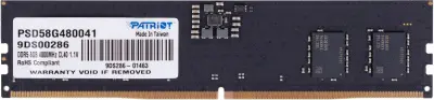 Память DDR5 8Gb 4800MHz Patriot PSD58G480041 Signature RTL PC5-38400 CL40 DIMM ECC 288-pin 1.1В single rank