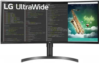 Монитор LG 35" 35WN75C-B черный VA LED 5ms 21:9 HDMI M/M матовая HAS 2500:1 300cd 178гр/178гр 3440x1440 100Hz DP UW USB 8.3кг