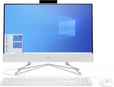 Моноблок HP 22-df1028ur 21.5" Full HD i3 1125G4 (2) 4Gb 1Tb 7.2k MX330 2Gb CR Windows 10 Home GbitEth WiFi BT 90W клавиатура мышь Cam белый 1920x1080