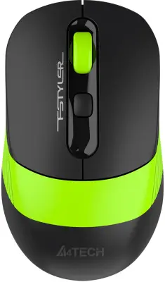 Мышь A4Tech Fstyler FG10CS Air черный/зеленый оптическая 2000dpi silent беспров. USB для ноутбука 4but (FG10CS AIR SPORTS GREEN)
