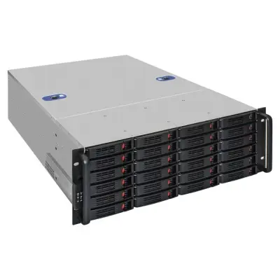 Exegate EX292426RUS Серверная платформа ExeGate Pro 4U660-HS24 <RM 19", высота 4U, глубина 660, Redundant БП 2x1000W, 24xHotSwap, USB>