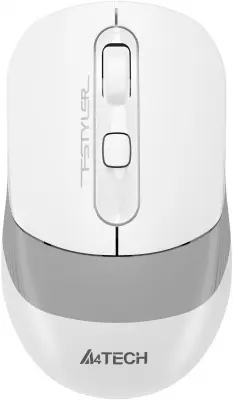 Мышь A4Tech Fstyler FG10CS Air белый/серый оптическая (2000dpi) silent беспроводная USB для ноутбука (4but)