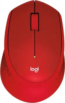 Мышь Logitech M331 Silent Plus красный оптическая (1000dpi) silent беспроводная USB (3but)