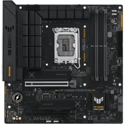 ASUS TUF GAMING B760M-PLUS (Socket 1700, mATX, 4xDDR5(192GB), DP/HDMI, 1xPCIe 5.0x16/1xPCIe 4.0x16/1xPCIe 4.0, 1xLAN (2.5GbE), 4xSATA 6Gb/s, 2xM.2, 1xType-C, 5xUSB 3.2, 2xUSB 2.0)