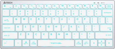 Клавиатура A4Tech Fstyler FX61 белый USB slim LED (FX61 WHITE)